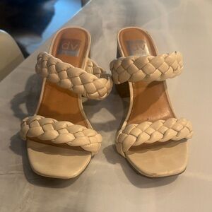 DV by Dolce Vita Braided Cream Slide Heels